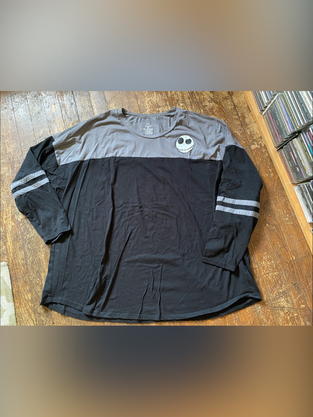 torrid Black & Gray Long Sleeve Colorblock Top HALLOWEEN TOWN size 2X